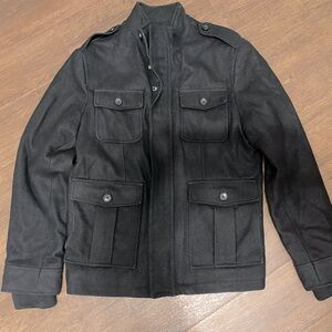 Pea coat style jacket.